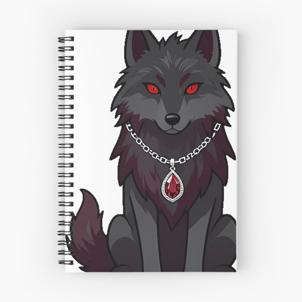 Item preview, Gothic Wolf with Garnet Pendant designed and sold by IllumeInk.