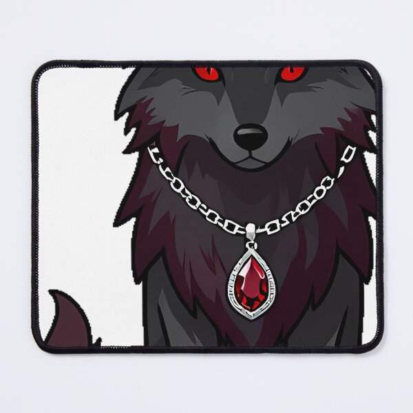 Item preview, Gothic Wolf with Garnet Pendant designed and sold by IllumeInk.