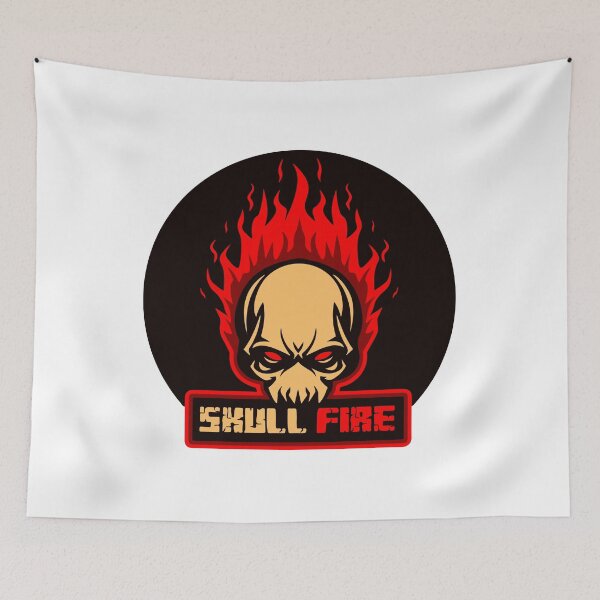 Item preview, Skull Fire Logo | Flaming Skull Gaming Esports Mascot Emblem designed and sold by LeoArt007.