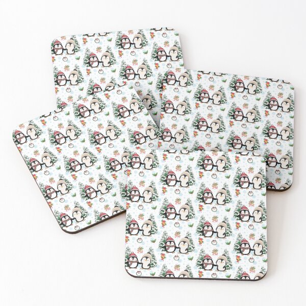 Item preview, Cute Christmas Penguins Seamless Pattern designed and sold by SeJaa.