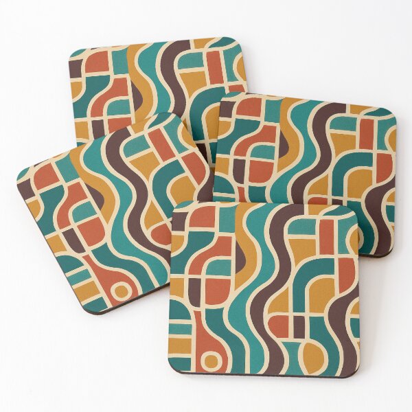 Item preview, Wavy Retro Grid Pattern designed and sold by FreshPixelArt.