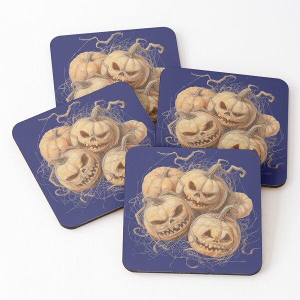 Item preview, Old Stacked Pumpkins – Vintage Halloween with Spider Webs designed and sold by Art70shop.