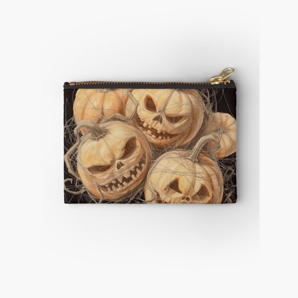 Item preview, Old Stacked Pumpkins – Vintage Halloween with Spider Webs designed and sold by Art70shop.