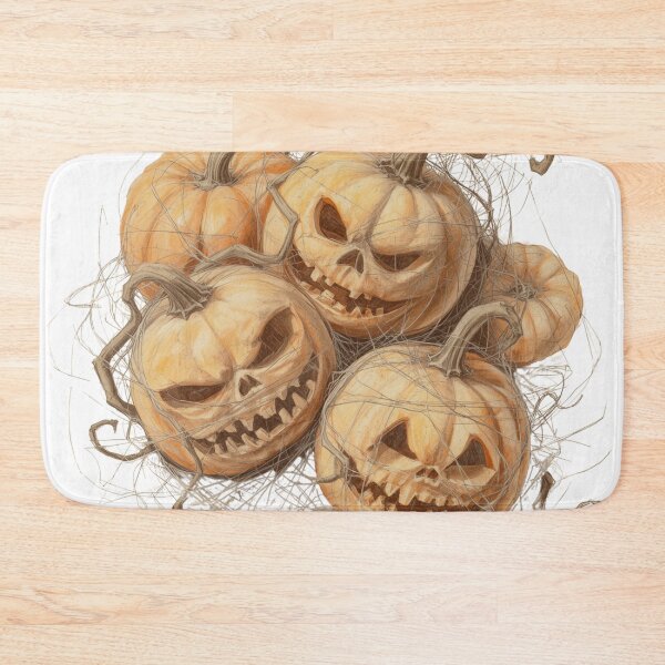 Item preview, Old Stacked Pumpkins – Vintage Halloween with Spider Webs designed and sold by Art70shop.