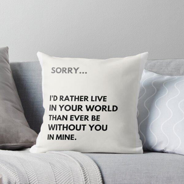 Item preview, Romantic Apology Card for Soulmate – I'd Rather Live in Your World designed and sold by awkwardcard1.