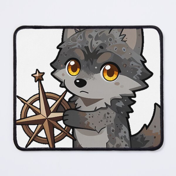 Item preview, Wolf with Gothic Compass Rose designed and sold by IllumeInk.