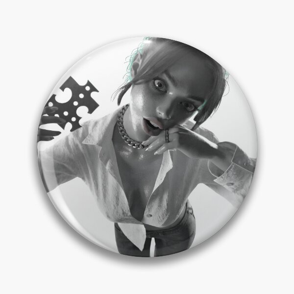 Item preview, Young woman holding a puzzle piece, black as isolated object designed and sold by Creative88Art.