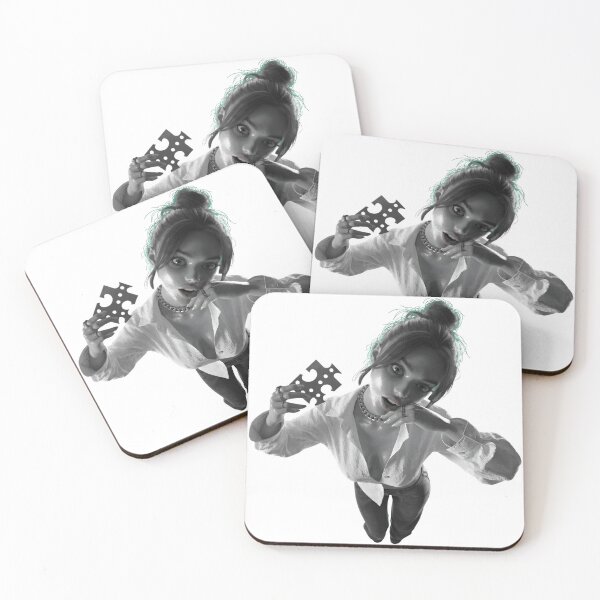 Item preview, Young woman holding a puzzle piece, black as isolated object designed and sold by Creative88Art.