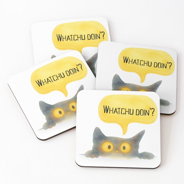 Item preview, Peeking Cat: Whatchu Doin’? designed and sold by SaSi-Creatives.
