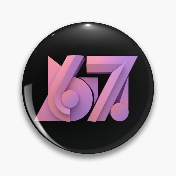 Item preview, 3D Geometric Pastel Pink and Lavender Number 67 Logo designed and sold by Sergii Davydenko.