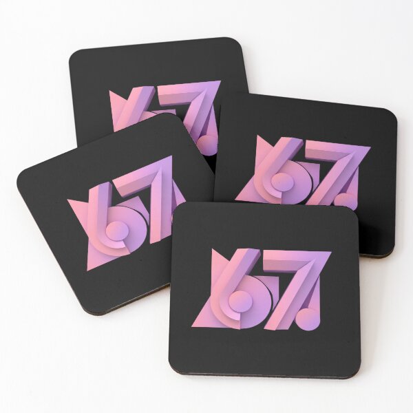 Item preview, 3D Geometric Pastel Pink and Lavender Number 67 Logo designed and sold by Sergii Davydenko.