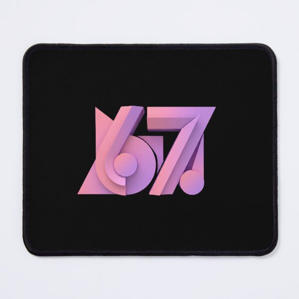 Item preview, 3D Geometric Pastel Pink and Lavender Number 67 Logo designed and sold by Sergii Davydenko.