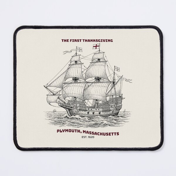 Item preview, Mayflower 1620 The First Thanksgiving Plymouth Massachusetts Vintage Ship designed and sold by legacylivingshop.