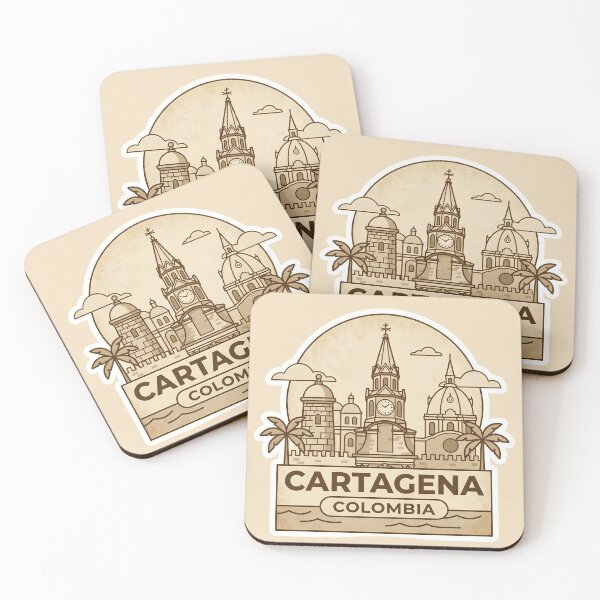 Item preview, Cartagena Colombia Sticker — Vintage Walled City Travel Badge designed and sold by ColombianaShop.