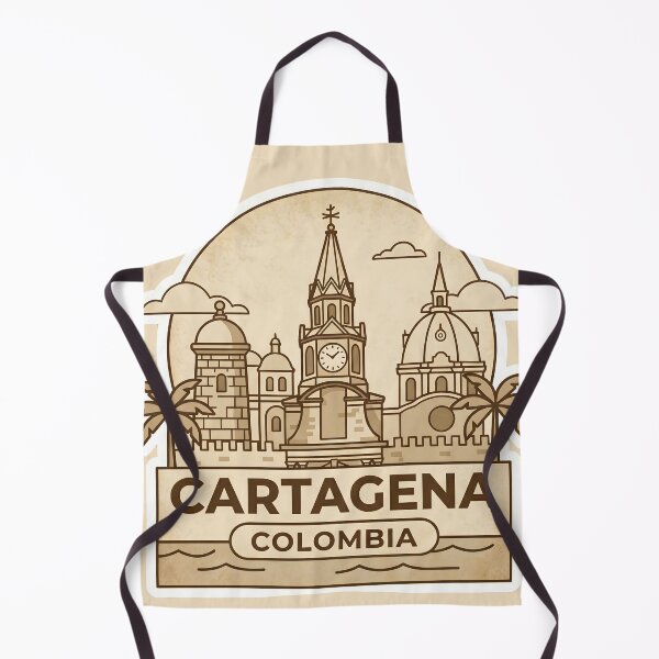 Artikelvorschau, Cartagena Kolumbien Aufkleber — Vintage Stadtmauer-Reiseabzeichen entworfen und verkauft von ColombianaShop.