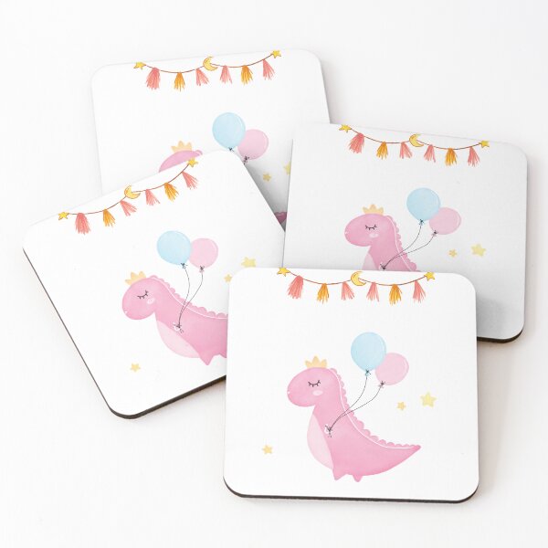 Item preview, Cute Pink Dinosaur Party Aesthetic designed and sold by Emanartstudio14.