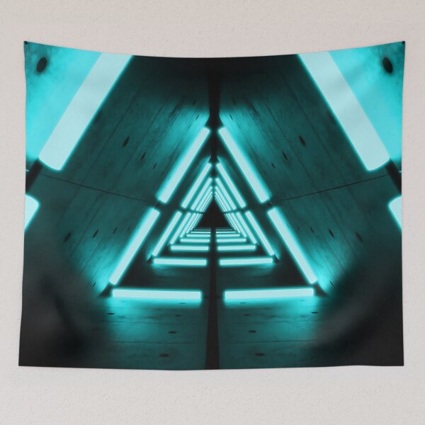 Item preview, Triangular Tunnel & Cyan Neon Lights designed and sold by Electric Shock!! Design.