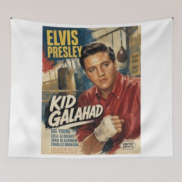 Item preview, Kid Galahad 1962 Vintage Cinema Poster designed and sold by ElvisVintagePosters.