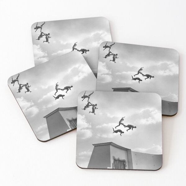 Item preview, Flying divers, NYC squad, Aquazanies Flushing Meadows stunt team swimming vintage black and white photograph designed and sold by Astrid Arkhangelsky.