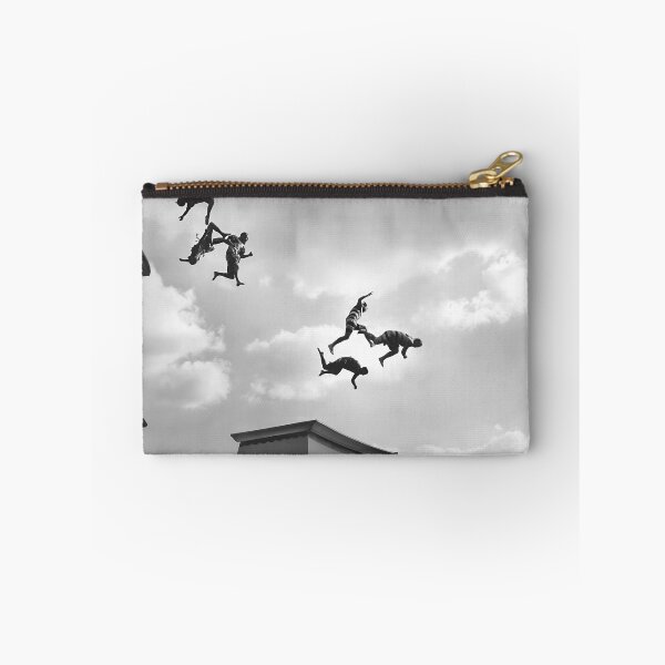 Item preview, Flying divers, NYC squad, Aquazanies Flushing Meadows stunt team swimming vintage black and white photograph designed and sold by Astrid Arkhangelsky.