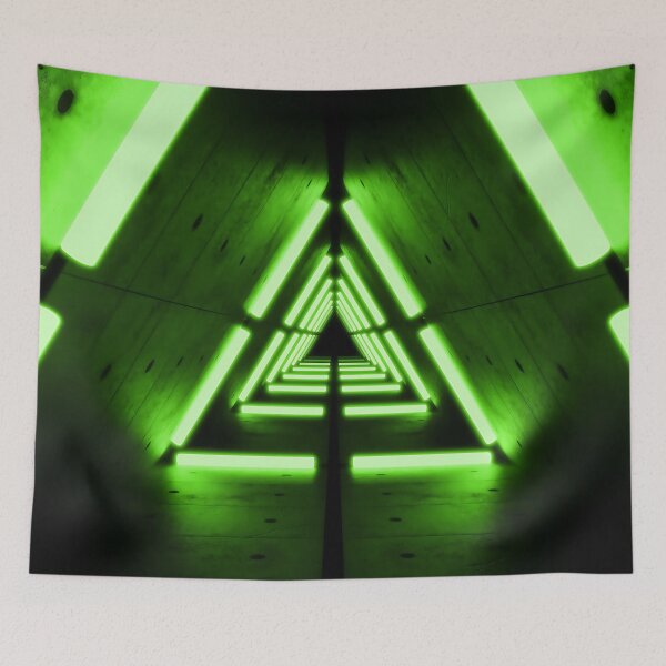 Item preview, Triangular Tunnel & Green Neon Lights designed and sold by Electric Shock!! Design.