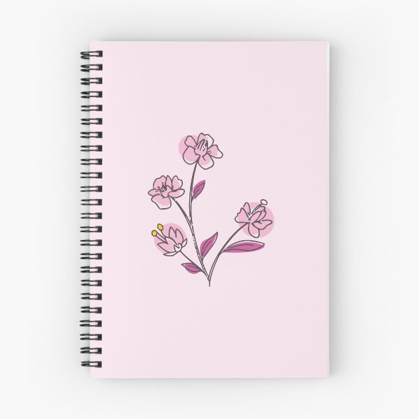 Item preview, Delicate Pink Blossom Line Art Composition designed and sold by kiluaarrshotts.