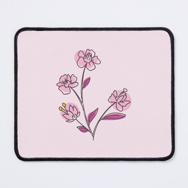 Item preview, Delicate Pink Blossom Line Art Composition designed and sold by kiluaarrshotts.