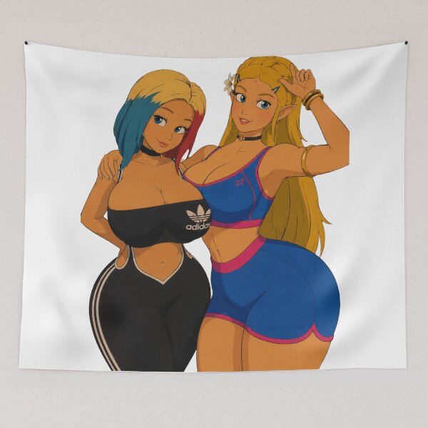 Item preview, Anime Fitness Friends | Original Gym Girls Workout Illustration designed and sold by  Hollow Moon Studios..