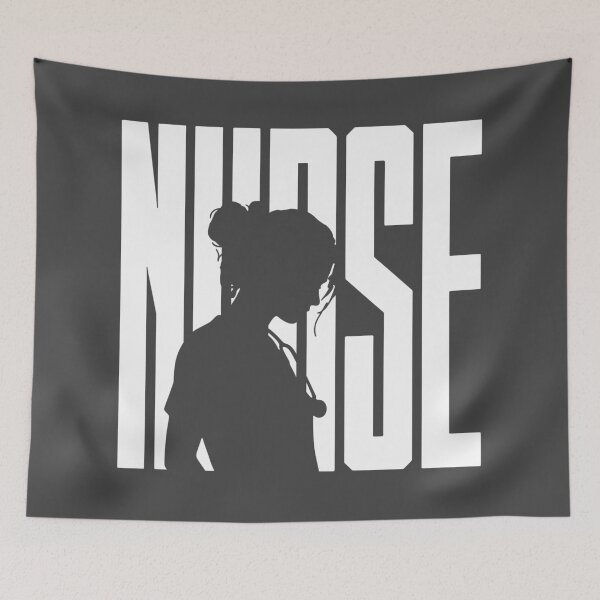 Item preview, Nurse Silhouette Typography | Minimalist Healthcare Design designed and sold by KiwyStudio.