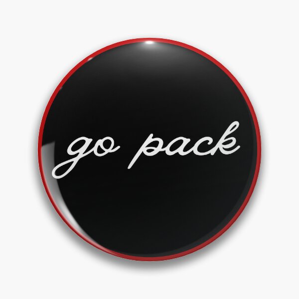 Item preview, "go pack" Tailgate Button - White on Black designed and sold by livrobdesign.