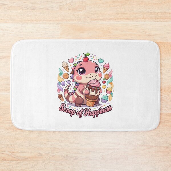 Item preview, Scoop of Happiness Kawaii Iguana Ice Cream T-Shirt – Cute Reptile Dessert Gift for Kawaii Animal Lovers designed and sold by GemBob Creations.