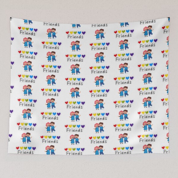 Item preview, Colorful Friends Cute Illustration designed and sold by Emanartstudio14.