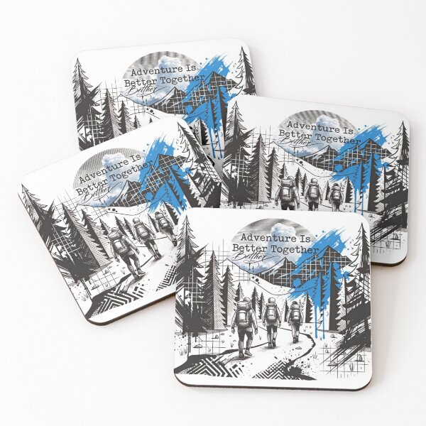 Item preview, Trash Polka Hiking Art – Adventure Is Better Together  designed and sold by GabeMountainArt.