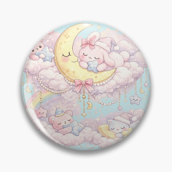 Item preview, Cute Moon, Clouds & Kawaii Nursery Aesthetic designed and sold by Blush and Bloom.