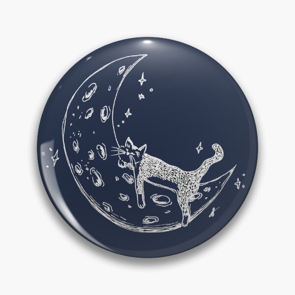 Item preview, Cat Sleeps on Moon - Whimsical Celestial Line Art Hand Drawing Light Version designed and sold by BOKEbyTC.