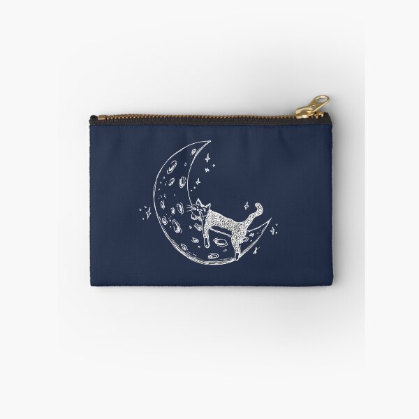 Item preview, Cat Sleeps on Moon - Whimsical Celestial Line Art Hand Drawing Light Version designed and sold by BOKEbyTC.