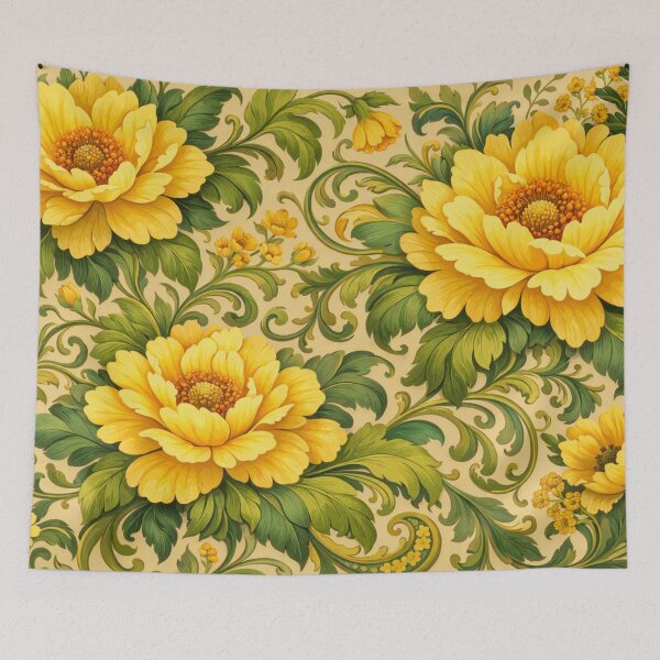 Item preview, Golden floral harmony designed and sold by Sigtrix.