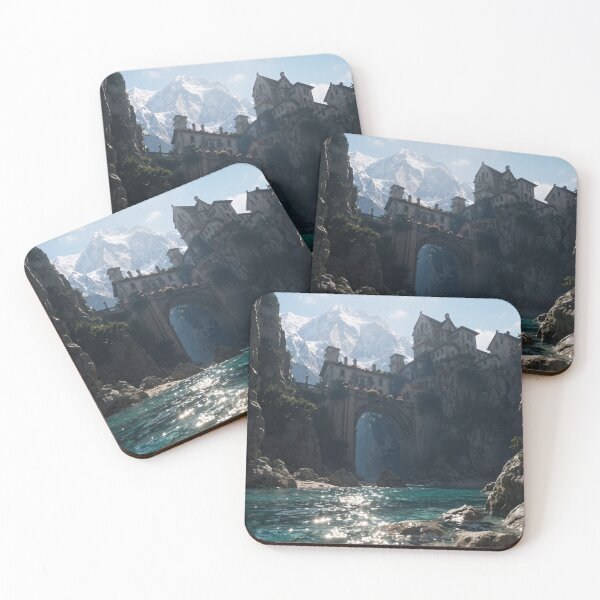 Item preview, Guardian of the Coast, Epic Fantasy Cliffside Fortress designed and sold by BlareBlare.