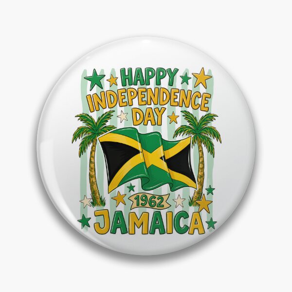 Item preview, Happy Jamaica Independence Day 1962 Jamaican Flag Caribbean Pride designed and sold by BoldThreadLab.