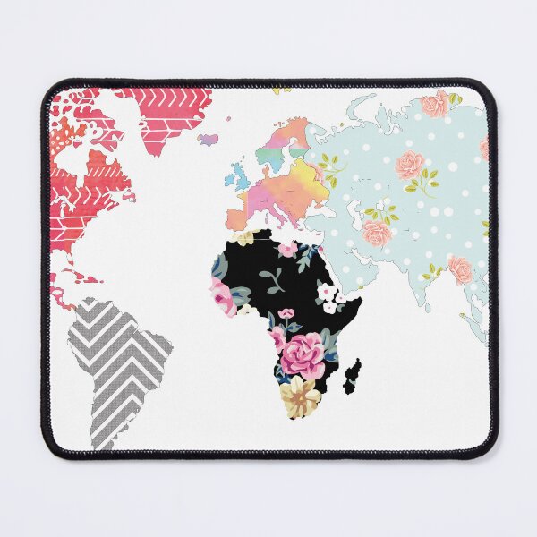 Item preview, Colorful World Map with Patterns designed and sold by aimeeandkate.