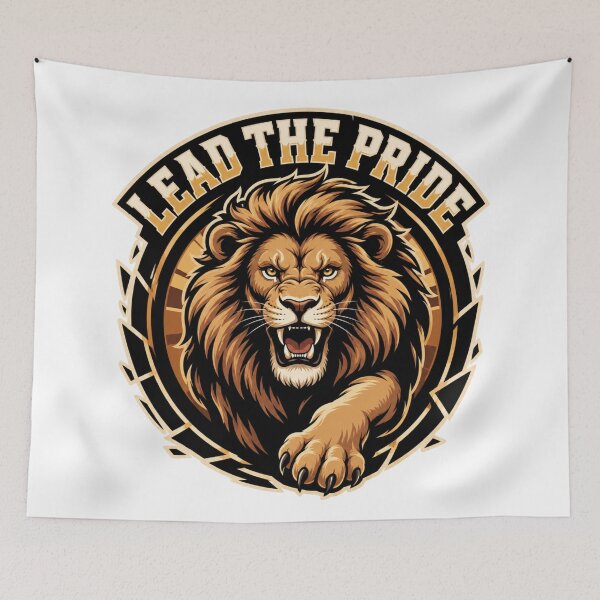 Item preview, Lead the Pack – Emblem of a Fierce Lion designed and sold by FusiTink.
