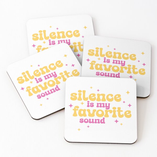 Item preview, Funny Introvert Shirt SilenceIs My Favorite Sound Mustard & Pink Retro Font Chronic Illness Humor Mental Health Sarcasm Spoonie Life designed and sold by RealLifeMerchies.