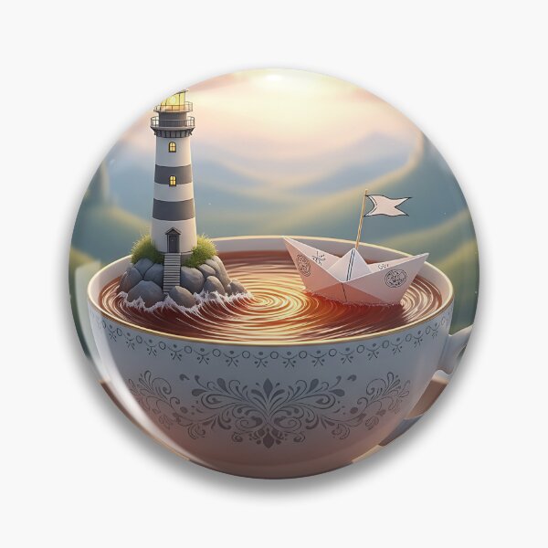 Item preview, Teacup Lighthouse Ocean Sunset designed and sold by Michaelragheb.