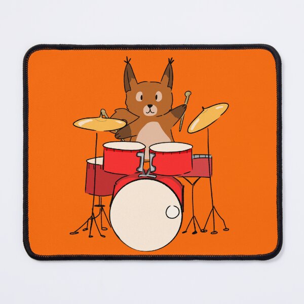 Item preview, Cute squirrel playing drums Orange version designed and sold by thistleberry.