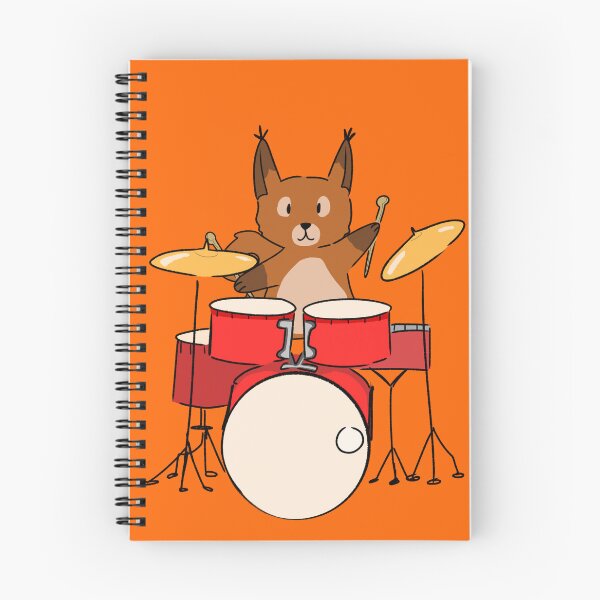 Item preview, Cute squirrel playing drums Orange version designed and sold by thistleberry.