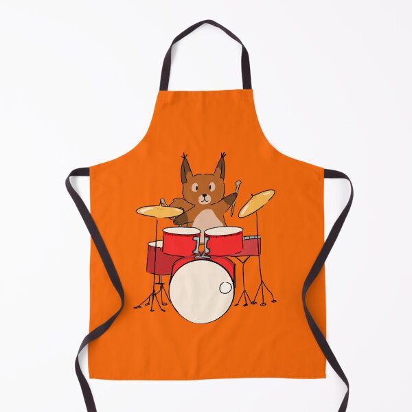 Item preview, Cute squirrel playing drums Orange version designed and sold by thistleberry.