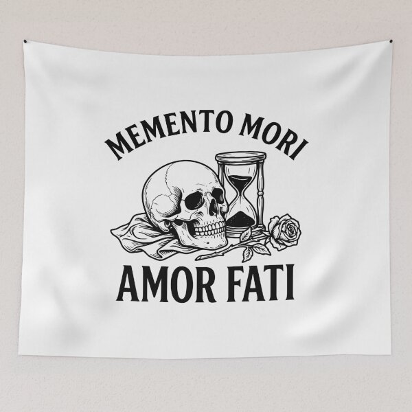 Item preview, Memento Mori Amor Fati Stoic Philosophy Skull designed and sold by gunaone-design.