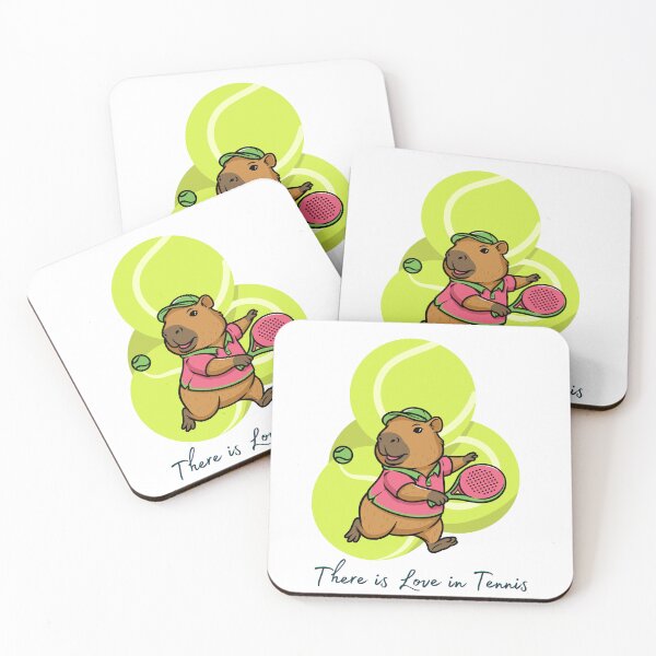 Item preview, There is Love in Tennis.  Cute Capybara Playing Tennis.  Gift for a Tennis Fan, Tennis Player, Tennis Lover. designed and sold by ShrimpAndGrits.