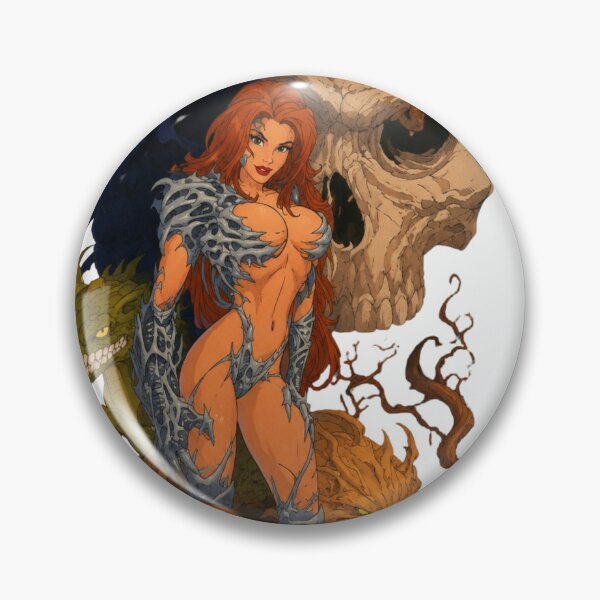 Item preview, Dark Fantasy Warrior Pin-Up | Classic Western Animation Inspired Epic Illustration designed and sold by  Hollow Moon Studios..