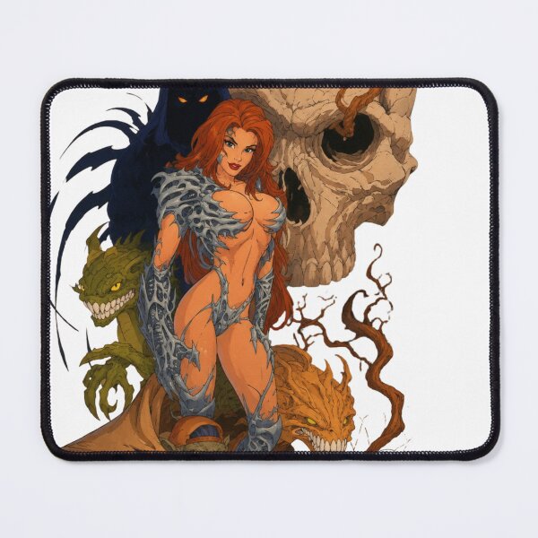 Item preview, Dark Fantasy Warrior Pin-Up | Classic Western Animation Inspired Epic Illustration designed and sold by  Hollow Moon Studios..